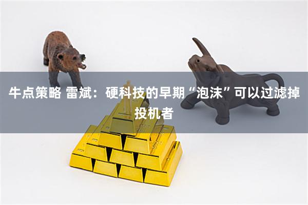 牛点策略 雷斌：硬科技的早期“泡沫”可以过滤掉投机者